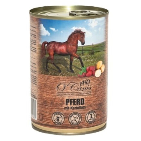 O''CANIS EXLUSIVES BOÎTE MENU DE VIANDE DE CHEVAL AVEC POMMES DE TERRE 400 G O'CANIS