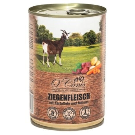 O''CANIS EXLUSIVES BOÎTE MENU VIANDE DE CHÈVRE AVEC PERSIL, POMMES DE TERRE ET CAROTTES 400 G O'CANIS