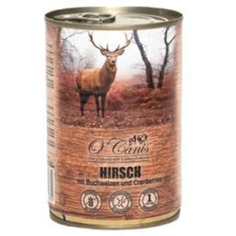 O'CANIS Hirsch mit Buchweizen - Hunde Nassfutter - 12x400 g