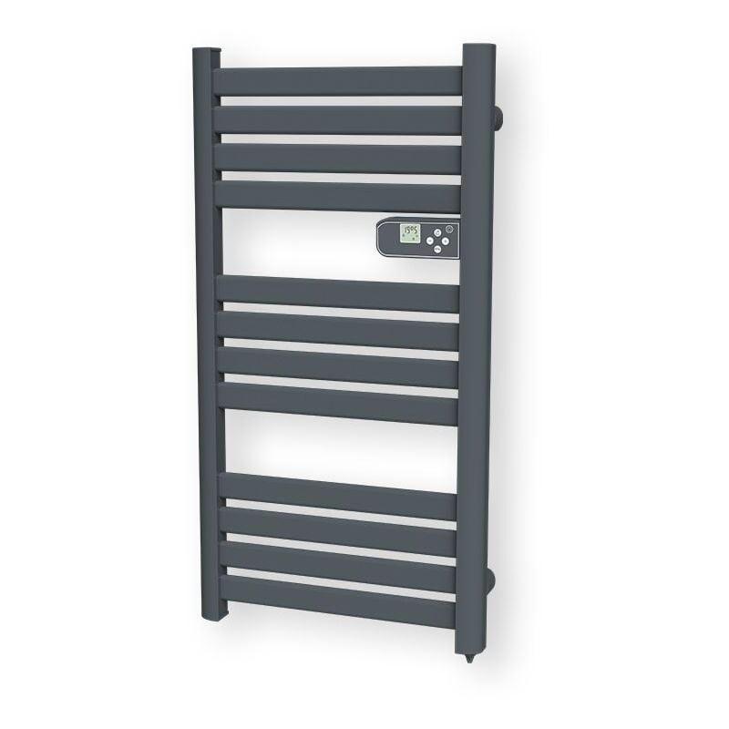 Carrera - occasion] radiateur seche-serviettes gris anthracite a lames plates 500w