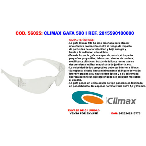 OCCHIALI CLIMAX TRASPARENTI 590 - I