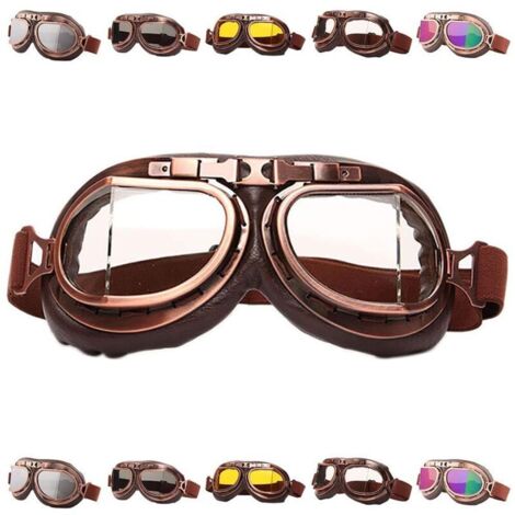 Occhiali da casco vintage, occhiali da moto, occhiali da motocross, occhiali da aviatore