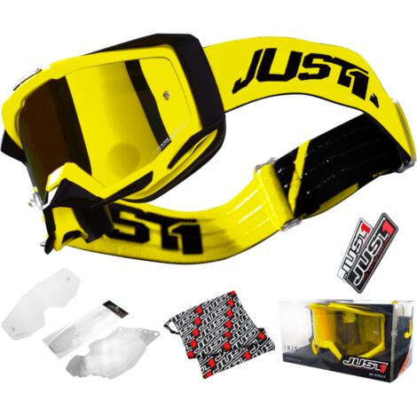 Occhiali da moto Just1 IRIS TRACK NERO GIALLO