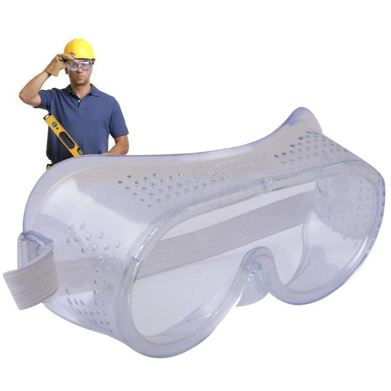 Image of Vetrineinrete - Occhiali di protezione da lavoro con lente a specchio maschera protettiva di sicurezza antipolvere inquinamento