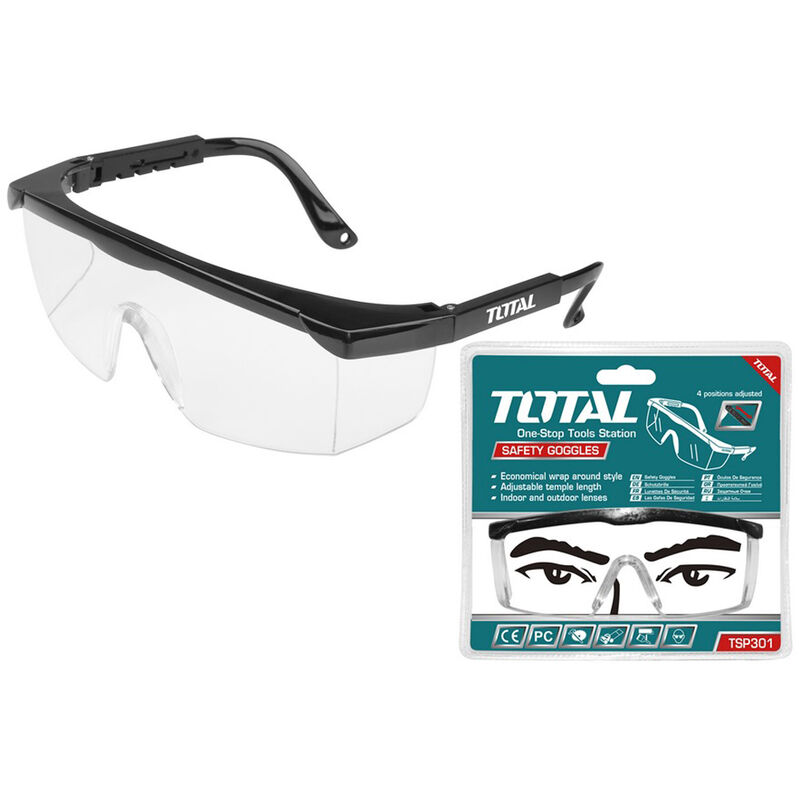 Image of Tooltek - occhiali protezione sicurezza lavoro protettivi regolabili total
