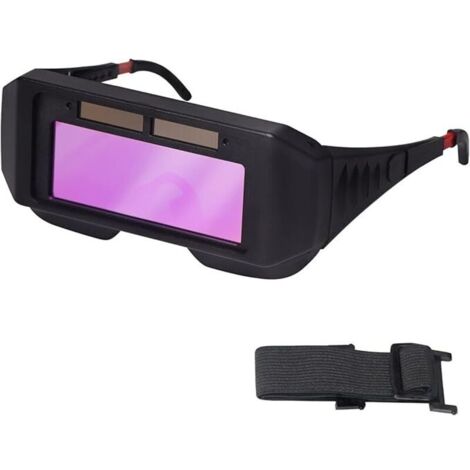 Occhiali di sicurezza per saldatura LCD, protezione solare, oscuramento automatico, con tinta regolabile e 2 sensori, per saldatura TIG, MIG, MMA e al plasma