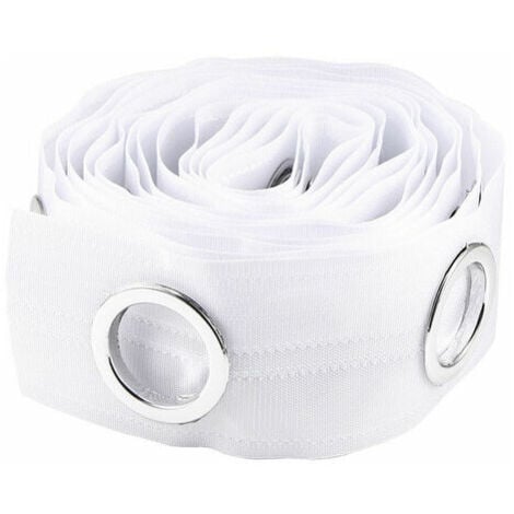 Occhiello Nastro per tende Occhiello Striscia di finitura per tende Occhiello Nastro superiore Gancio per pieghe Accessori per tende, 5 m Bianco, BLOW
