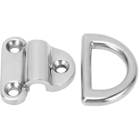Occhiello pieghevole in acciaio inossidabile 316 con anello a D antiruggine per barca, yacht, camper, camion, rimorchio, marino, 6 mm