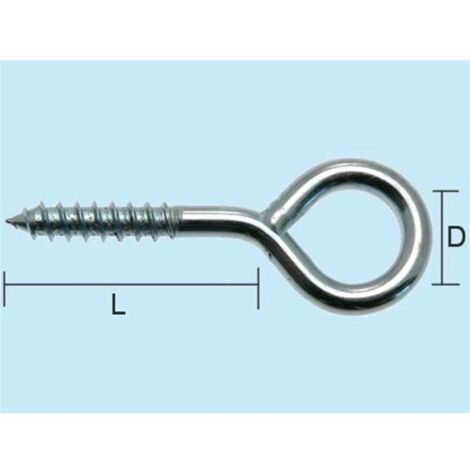Occhioli a vite - 20x90 - Filo   3,92 - L 40 mm. - D 12 mm. Conf. 100 pz