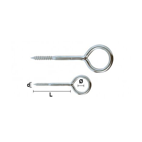 OCCHIOLI PER PONTEGGI A VITE Ø50 12x200 MM ZINCATI MAURER PLUS TOC122050