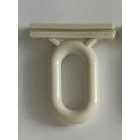 Occhiello Per Tenda - 1 Coppia (2 Pezzi), Gancio In Nylon Per Tende A Caduta, Colore Bianco - Foto 6