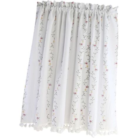 Occultant Court Dcoratif pour Cuisine Demi Rideau Floral