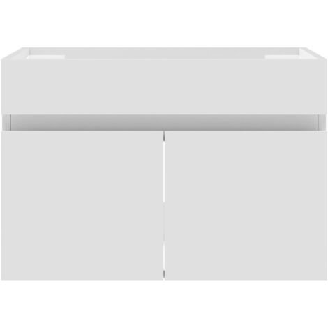 Ocean 79x45x40cm Meuble de salle de bain, meuble sans vasque, 2 portes, suspendu, blanc