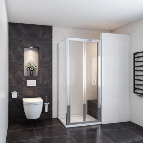Océan Cabine Douche Pliante 80x80x185cm Porte De Douche Pliante Et Paroi Latérale