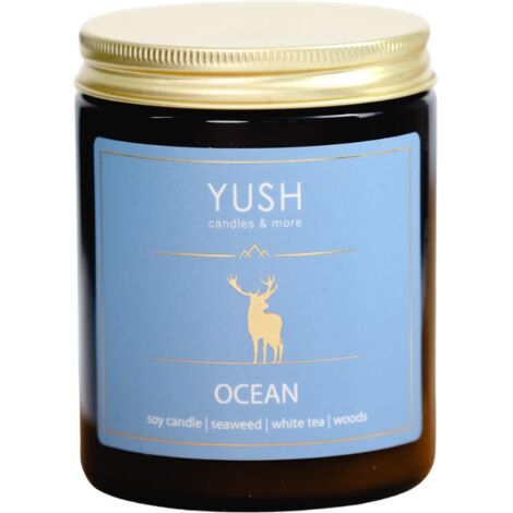 Ocean – Duftkerze aus Soja mit Meeresduft – YUSH – 180 ml
