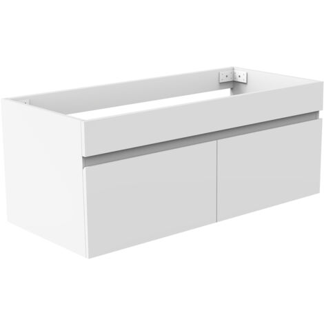 Ocean Meuble de rangement avec 2 portes ouvrantes, 99 x 45 x 40 cm, Blanc