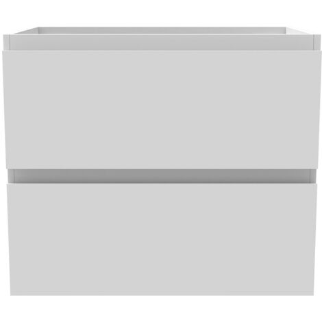 Ocean Meuble de salle de bain 60cm sans vasque, 2 tiroirs, Suspendu, blanc mat
