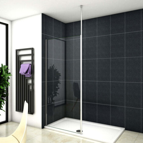 Océan Paroi De Douche 110x200cm En 8mm Verre Anticalcaire Et Livré Une Barre De Fixé À Plafond