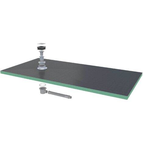 Océan Receveur de douche 1800x900 mm, recoupable et à carreler. Étanchéité renforcée, 40 mm d'épaisseur, inclut kit étanchéité, bonde et tuyau