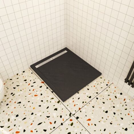 Océan Receveur de douche à poser L.100 x l.80cm antidérapant noir anthracite