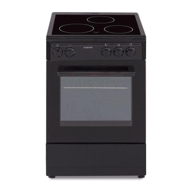 CV5050B8 Cuisiniere vitrocéramique 50x50 - Four convection naturelle - 48 l - Noir - Oceanic