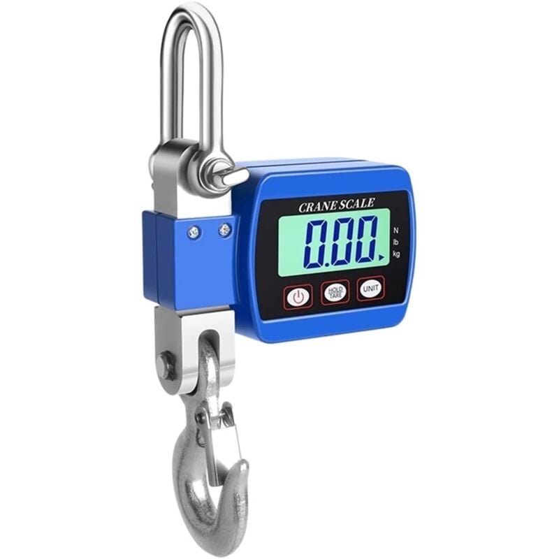 Image of Gotrays - Digitale Kranwaage 1000lb 500kg Hängewaage Industriewaage,Blau