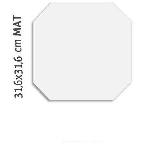 OCTOGONE ALASKA - Carrelage octogone 31,6x31,6 cm blanc - Blanc