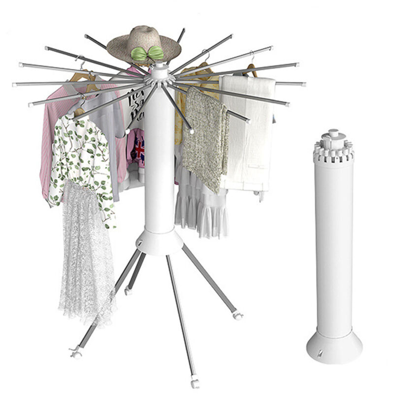 Octopus Étendoir à vêtements Pliable, Séchoir à Rayons en éventail, Etendoir à Linge sur Pied Support Trépied, Étendoir à Linge Télescopique en Acier
