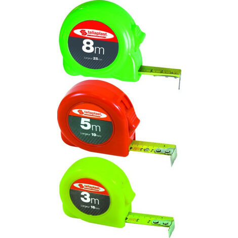 OCTUPLE METRE BOITIER FLUO VERT 25MM (BLISTER)