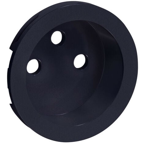 Odace Anthracite, enjoliveur seul prise de courant 2P+T 16A (S540659)