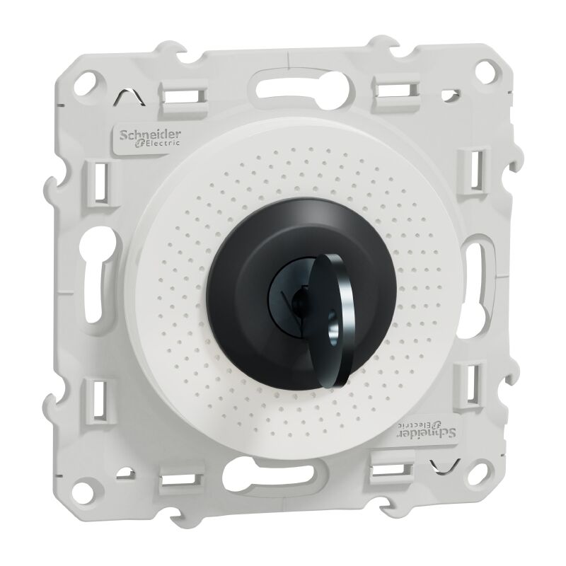 Interrupteur à clé - 3 positions - odace - blanc Schneider electric s520286