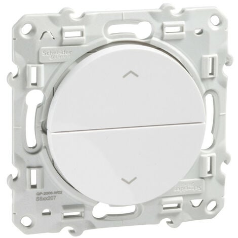 Odace, poussoir Blanc, 2 boutons montée/descente pour volets-roulants (S520207)