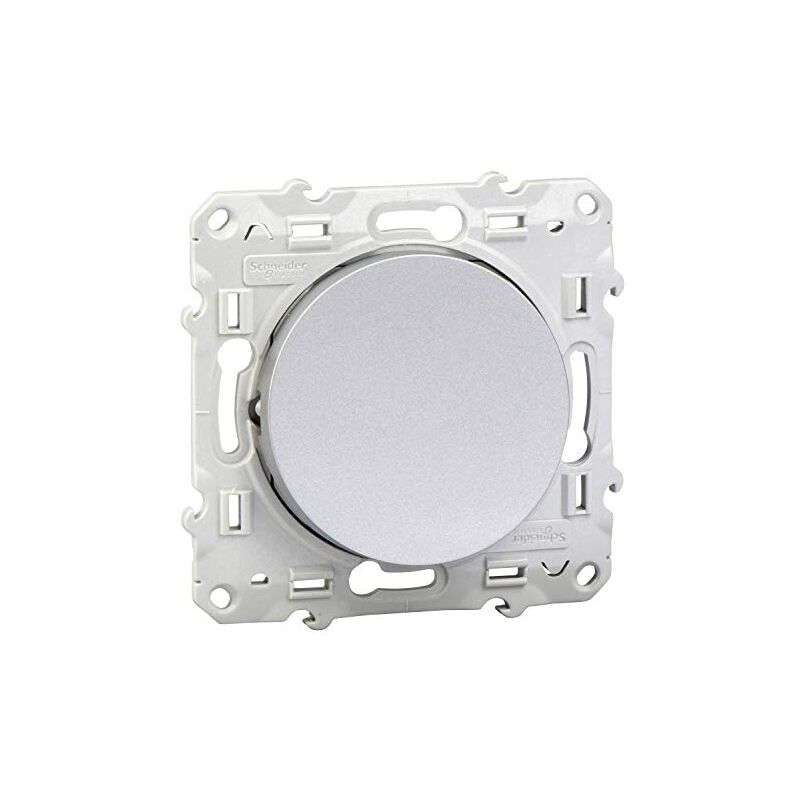 Schneider odace bouton poussoir aluminium - S530206