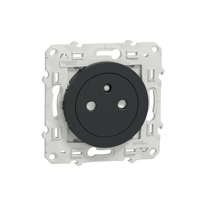 Schneider Electric - Odace - prise de courant 2P+T affleurante - anthracite - connexion rapide (S540052)