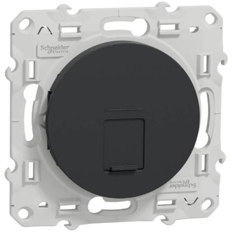 SCHNEIDER ELECTRIC Odace, prise RJ45 Anthracite, sans connecteur (S540400)