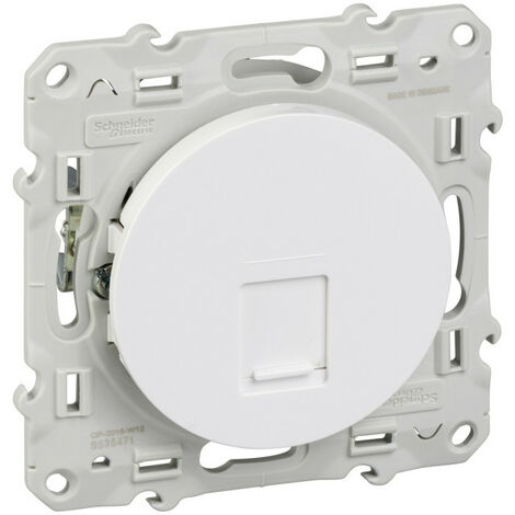 Odace, prise RJ45 Blanc, grade 1 (téléphone) cat. 5 UTP, à griffes (S525471)