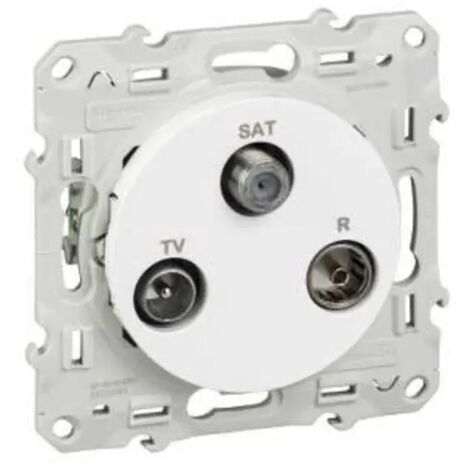 Odace, prise TV/FM/SAT Alu, 1 entrée, à vis (S530461)
