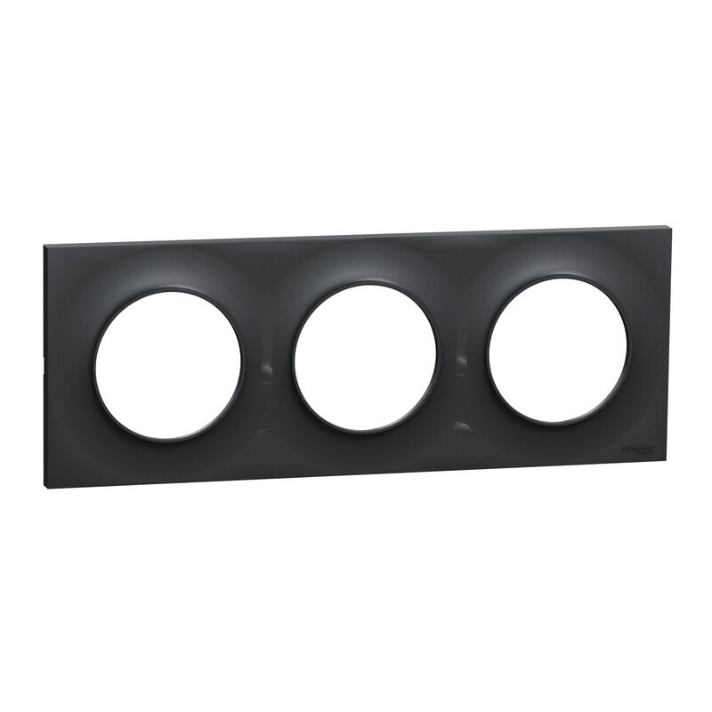 Plaque odace styl schneider 3 postes - anthracite - dispo 48H S540706