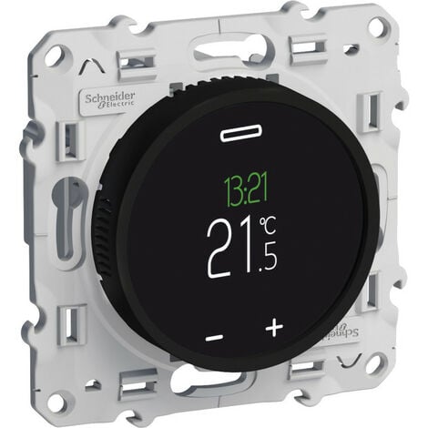 Thermostat programmable à écran tactile Odace - 10A - Noir