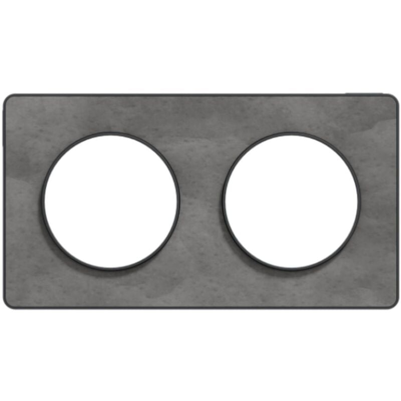 Odace touch, plaque ardoise avec liseré anth. 2 postes horiz/vert. entraxe 71MM - S540804V - Schneider Electric