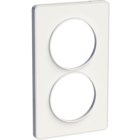 Odace Touch, plaque Blanc 2 postes verticaux 57mm (S520814)