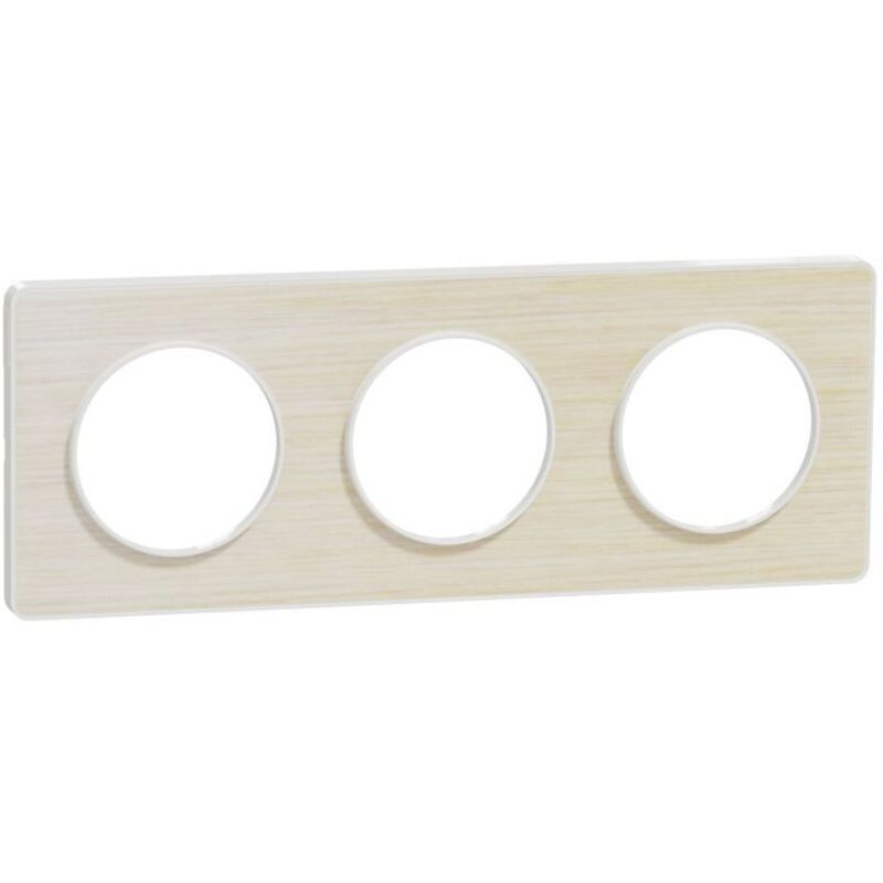Odace Touch plaque horiz./vert. entraxe 71mm schneider Entraxe en mm: 71mm - Nombre de Poste: 3 - Gamme: bois nordique
