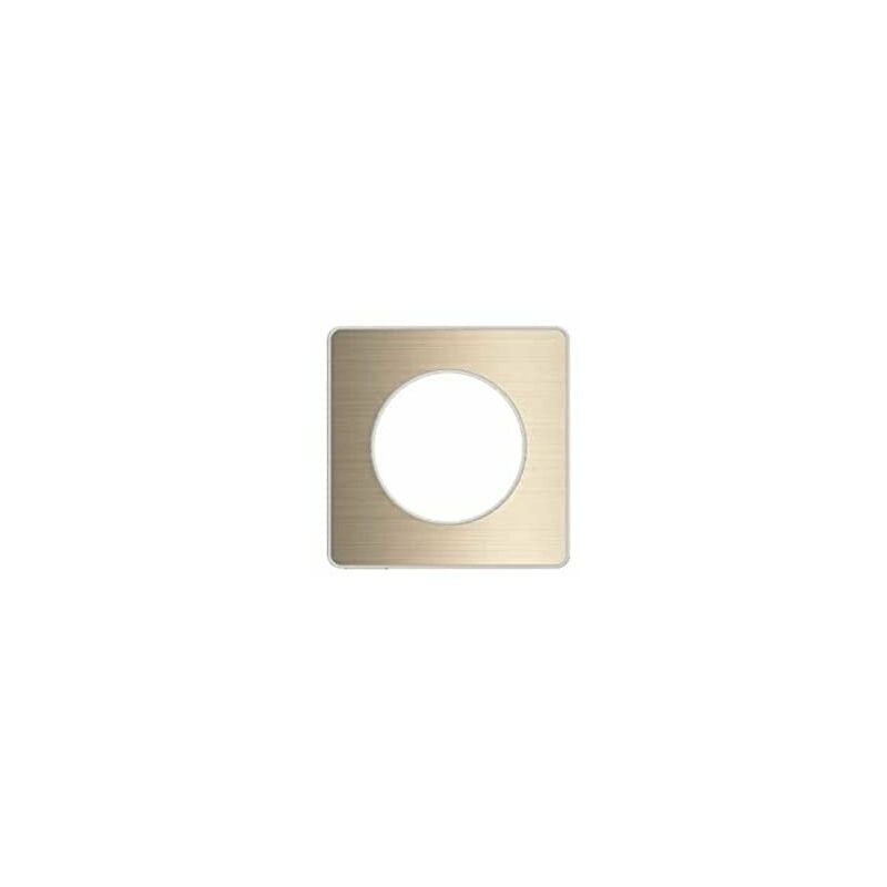 S520802L odace touch, plaque bronze brossé avec liseré blanc 1 poste ppm - pmo 61 20 - Schneider Electric