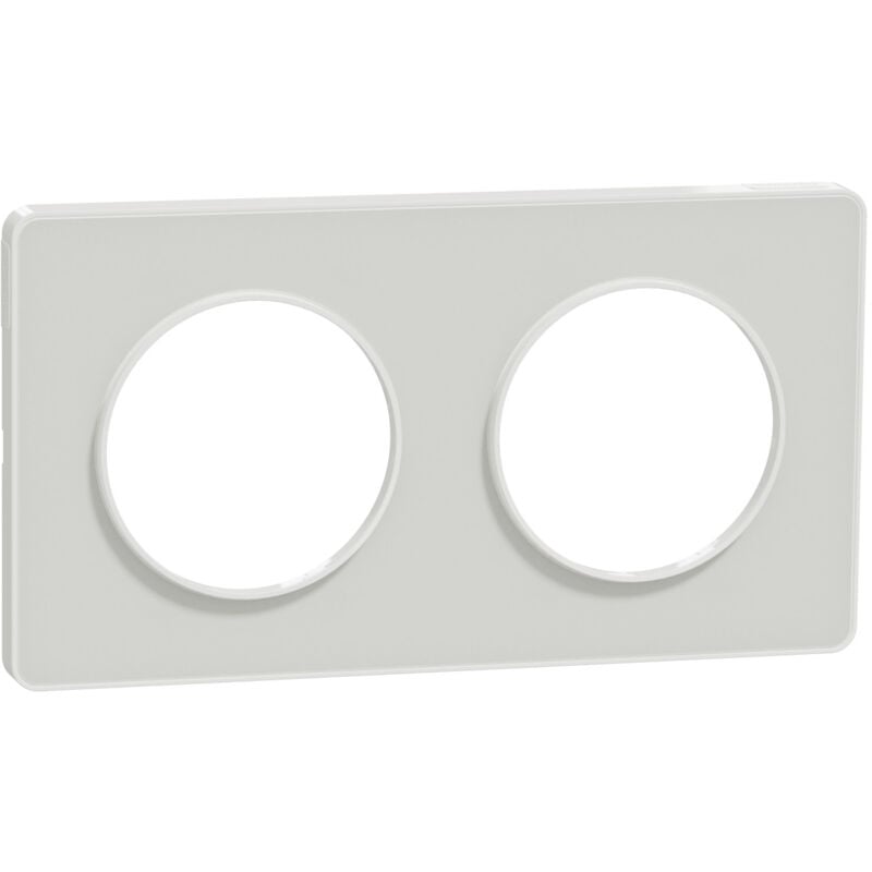 Odace Touch plaque horiz./vert. entraxe 71mm schneider Entraxe en mm: 71mm - Nombre de Poste: 2 - Gamme: translucide blanc