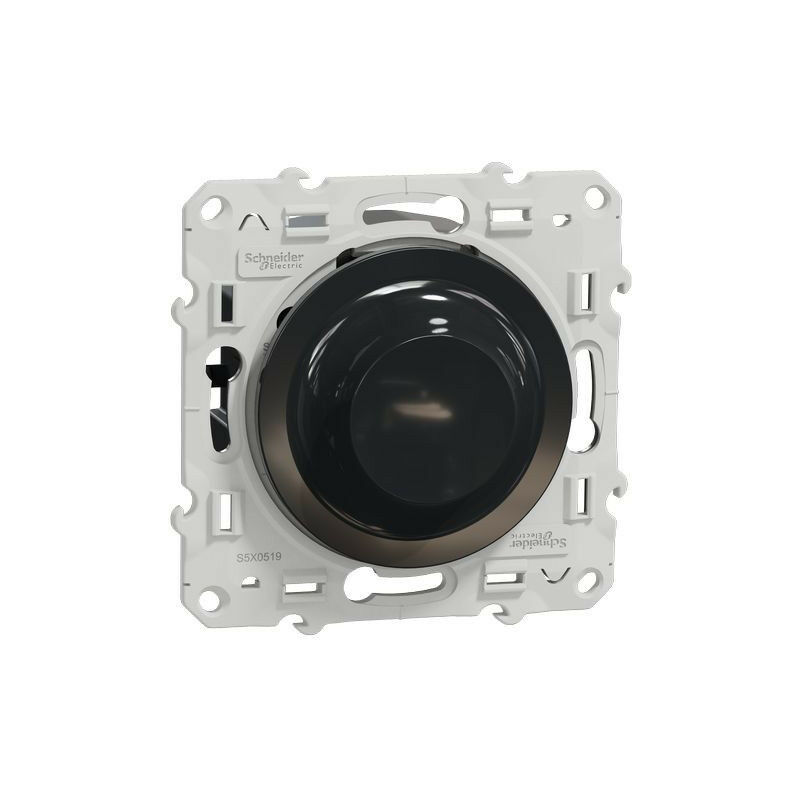 Schneider Electric - Odace - Variateur de lumière universel en 2 ou 3 fils 3W 100W(Led)- Anthracite (S540519)