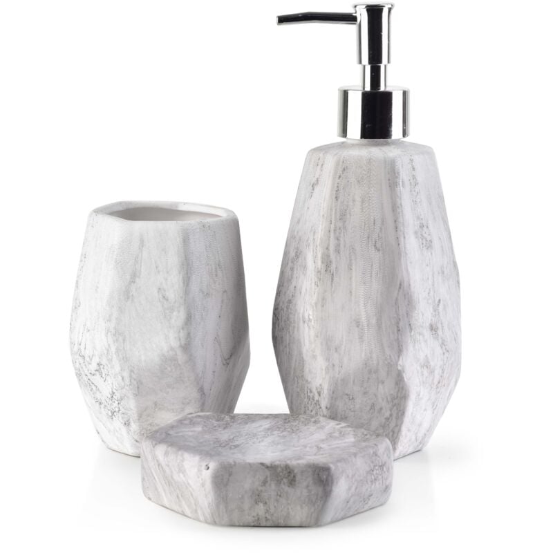 ODETTE NATUREL Ensemble de salle de bain 480ml