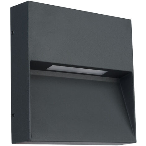 ODO APPLIQUE LED QUADRO GRIGIO 3W 4000K - BELLOTTI