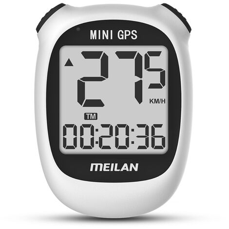 Odometro de bicicleta de posicionamiento de computadora de ciclismo impermeable Meilan con pantalla LCD,blanco - blanco