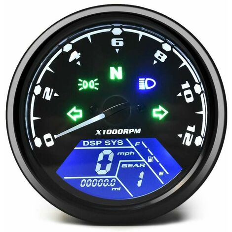 Odómetro Universal para motocicleta, velocímetro Digital LCD, tacómetro, medidores con luz nocturna, compatible con la motocicleta más Popular de 12V