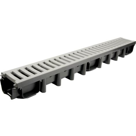 ODWODNIENIE LINIOWE 100098 KANAŁ Z KRATĄ PVC A15 POPIEL - MX 01748